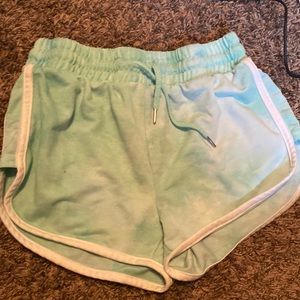 Pair of tie dye bluish rue 21 shorts